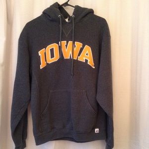 "Iowa" gray hooded sweatshirt